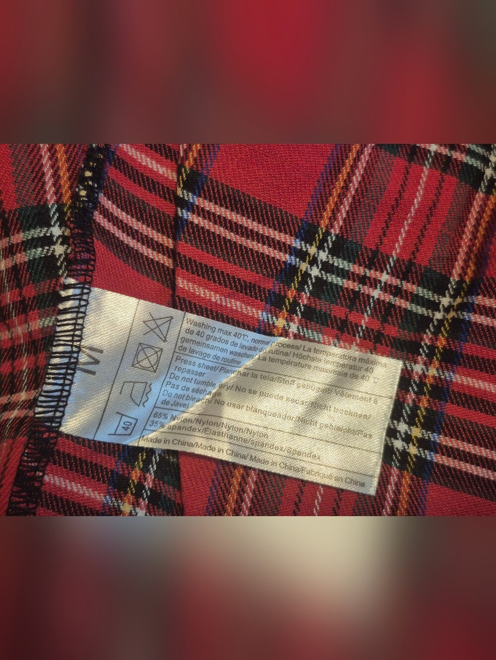 NWT Avidlove Schoolgirl lingerie costume: crop tie front top and red plaid skirt - Picture 7 of 16